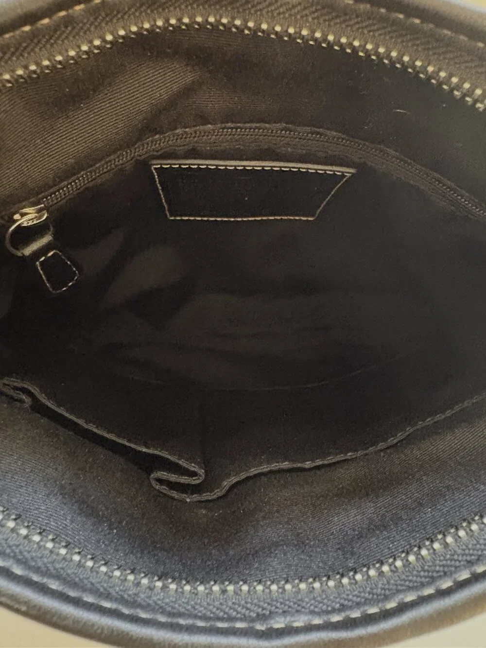 NEW Vintage Coach Signature Small Soft Duffle Bag Leather Shoulder Handbag Black